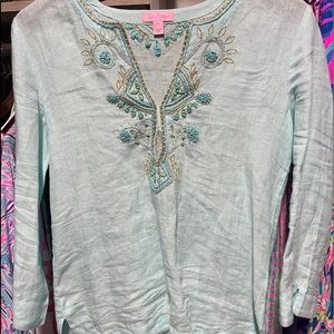 Lilly Pulitzer Amelia Tunic seasalt blue XS
